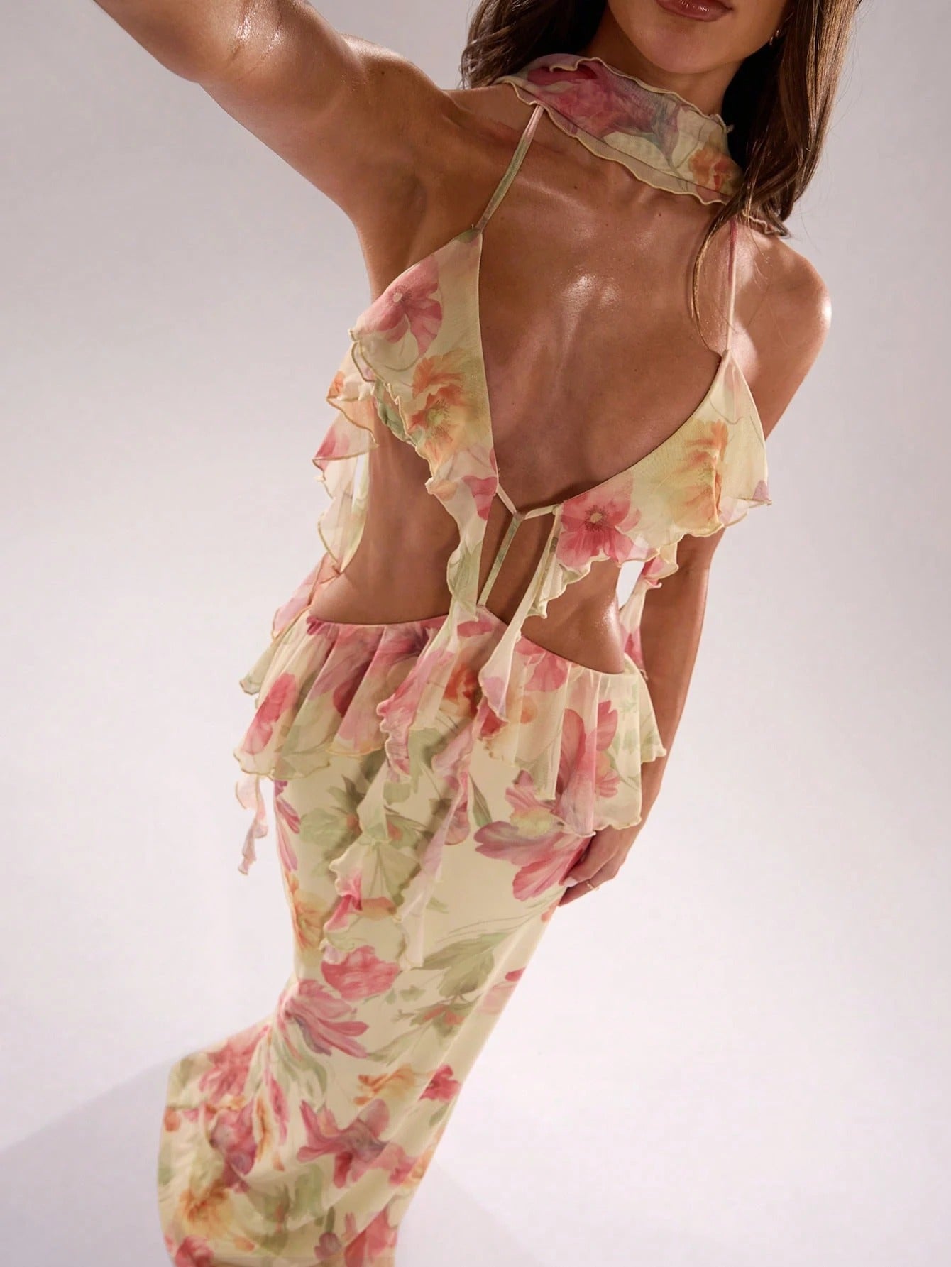 Arisflames™ Petalwave Cutout Dress
