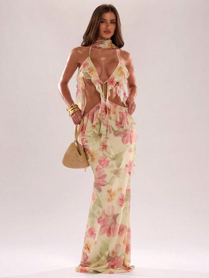 Arisflames™ Petalwave Cutout Dress