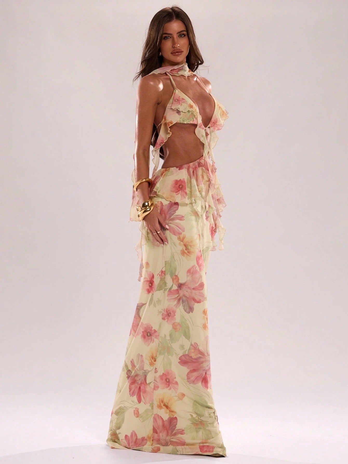 Arisflames™ Petalwave Cutout Dress